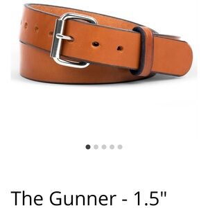Hanks Belts- The Gunner Men's Tan Leather Belt NWOT
